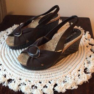 BCBGirls Dark Brown Wedge Sandals